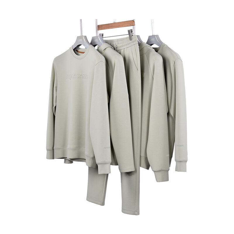 2024 Nuevo Sentirse Bien Color Personalizado Logotipo de Moda Hoodies Gris Hoodie de gran tamaño Pesado para hombres Conjuntos de trajes