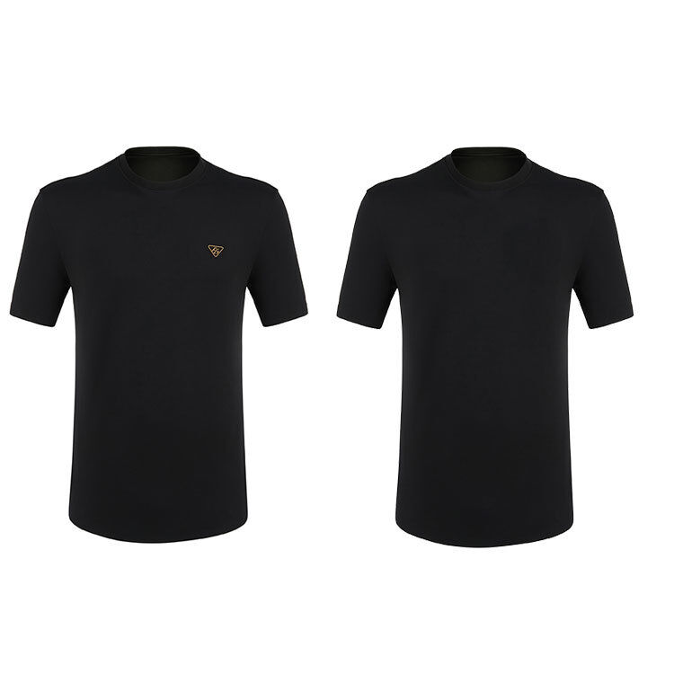 Logotipo de color personalizado Blanco de alta calidad de algodón camiseta grande 230 Gsm camisetas para hombres sencillo en blanco gota Emboss hombro