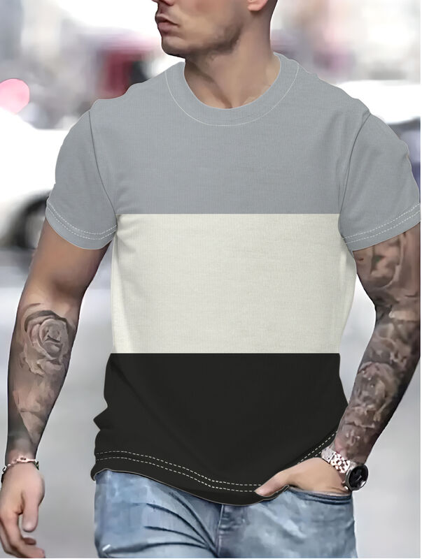 Camiseta Doble Hechizo para Hombre, Poliéster de Secado Rápido, Cómoda, Logo de Sublimación Personalizado, Camiseta Deportiva de Gimnasio para Hombre