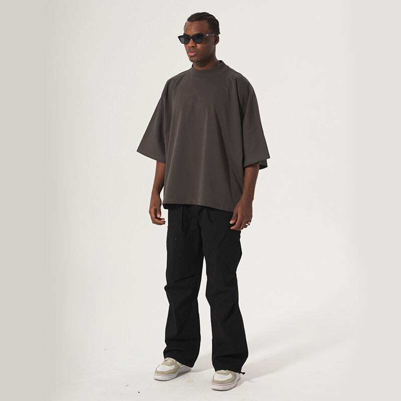 Fabricantes de Ropa Camiseta Pesada Personalizada de 220 Gsm Camiseta sin Costuras Camiseta Corta Boxy