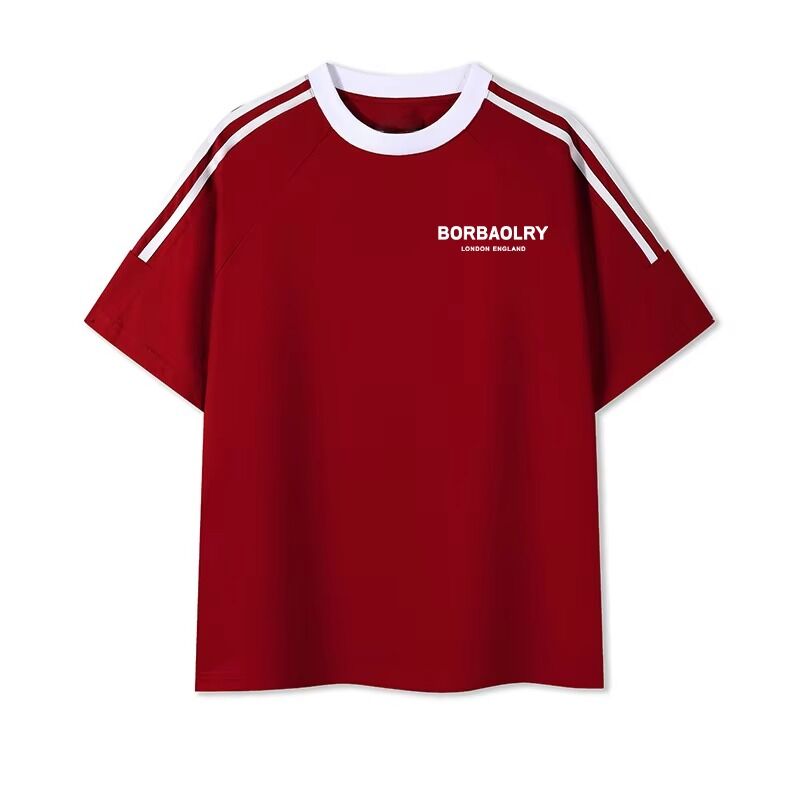 Hombres O-Neck Regular Tricotado T-shirts de algodón teñidos cómodos de hombres mezcla Impresión camisa dulce para hombres