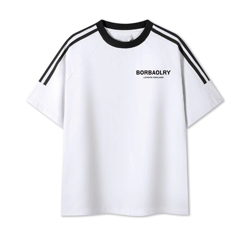 Hombres O-Neck Regular Tricotado T-shirts de algodón teñidos cómodos de hombres mezcla Impresión camisa dulce para hombres