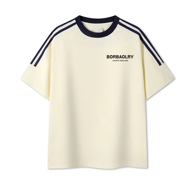 Hombres O-Neck Regular Tricotado T-shirts de algodón teñidos cómodos de hombres mezcla Impresión camisa dulce para hombres