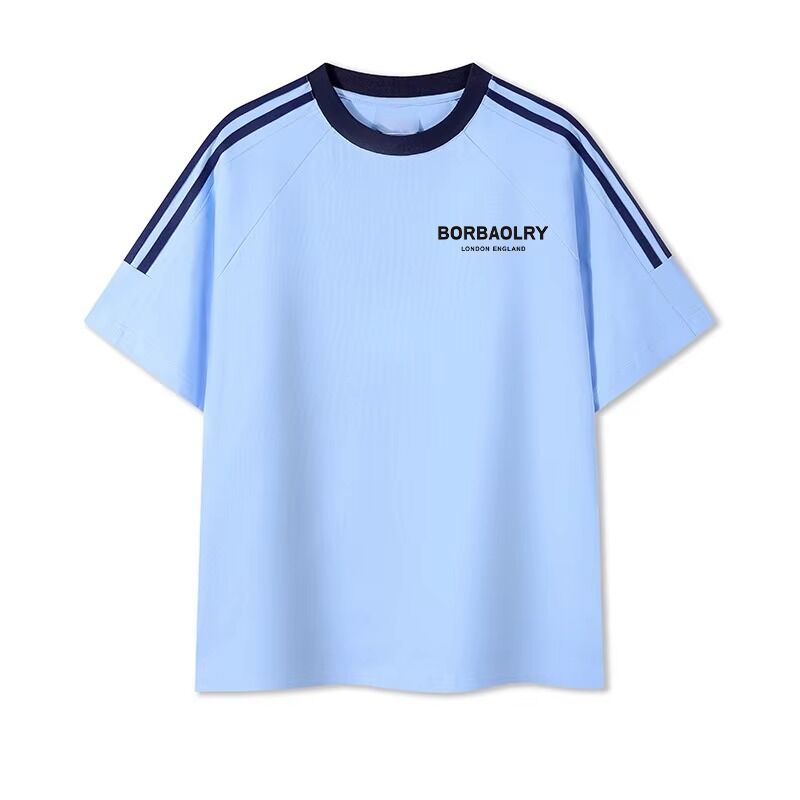 Hombres O-Neck Regular Tricotado T-shirts de algodón teñidos cómodos de hombres mezcla Impresión camisa dulce para hombres