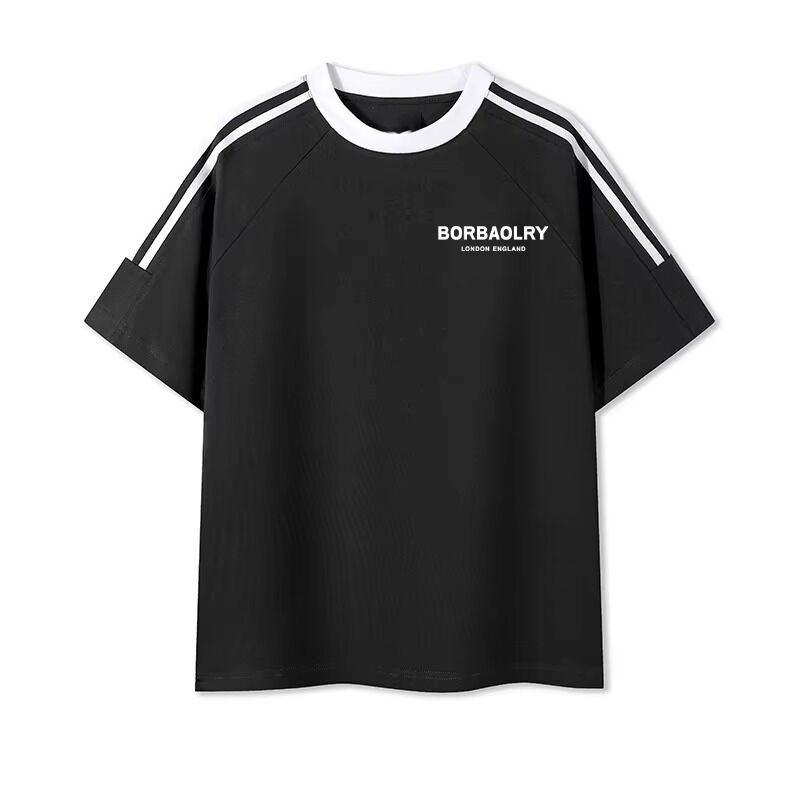 Hombres O-Neck Regular Tricotado T-shirts de algodón teñidos cómodos de hombres mezcla Impresión camisa dulce para hombres