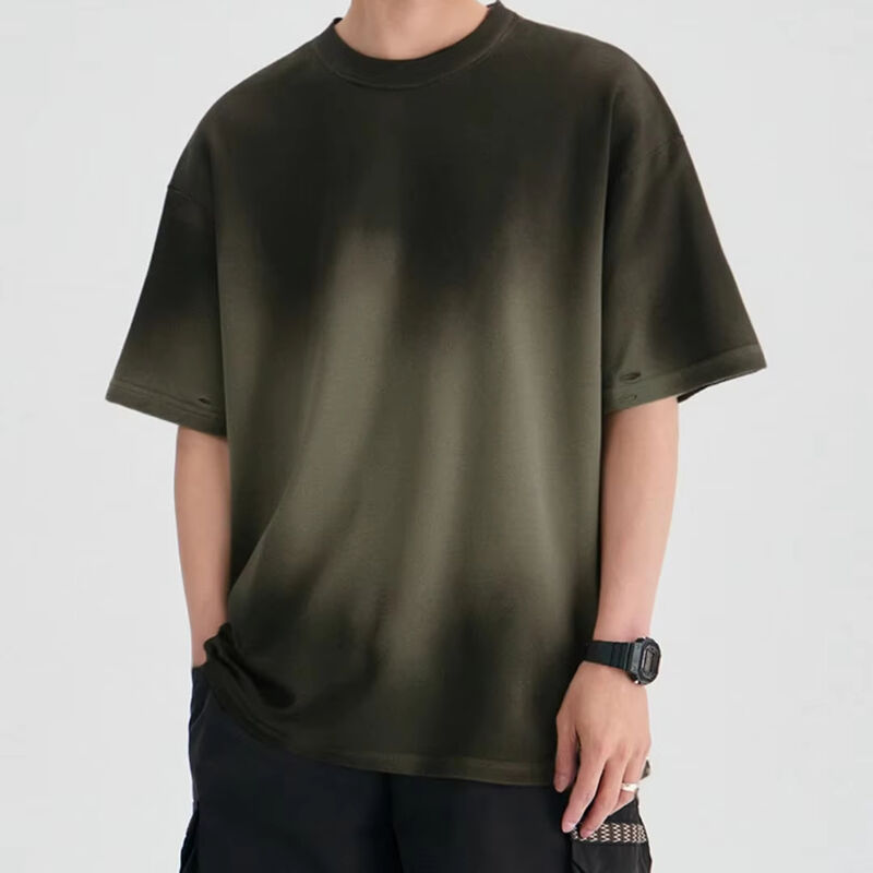 Mayorista Barata Camiseta a medida Logotipo a medida de alta calidad Camisetas masculinas de talla más Camisetas masculinas