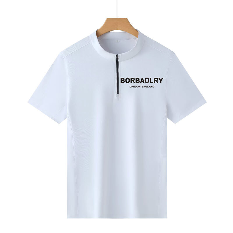 Camisetas Deportivas para Hombre, Pulóver con Cremallera de 1/4, Cuello Alto, Camisa Deportiva Lisa, Camisetas de Manga Corta Ligeras de Secado Rápido para Gimnasio