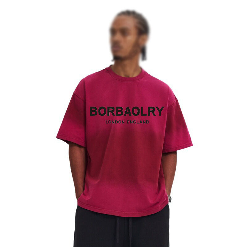 Marca de moda camiseta de diseño masculino camiseta de algodón de lujo de exterior con cuello redondo con manga corta camiseta informal