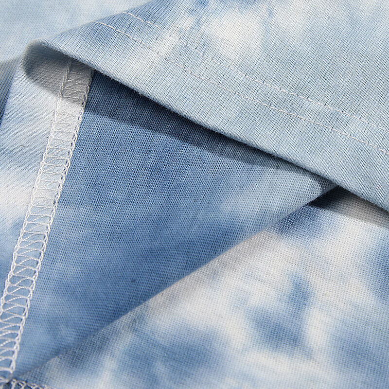 Nuevo hombre de moda de alta calidad INS O-Neck camiseta de gran tamaño algodón corbata colorante personalizado ropa callejera de peso pesado