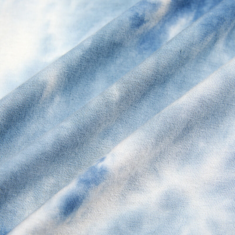 Nuevo hombre de moda de alta calidad INS O-Neck camiseta de gran tamaño algodón corbata colorante personalizado ropa callejera de peso pesado