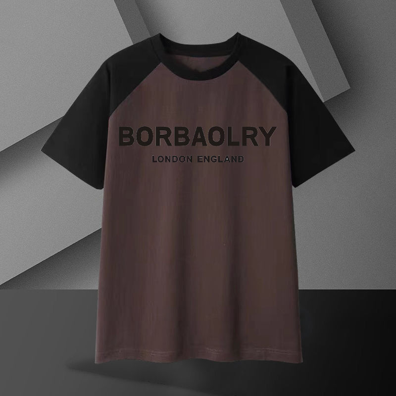 Camiseta de algodón pesado para hombre, 220 gramos, transpirable, holgada, manga corta, patrón liso, casual, de largo extendido, tejido de punto