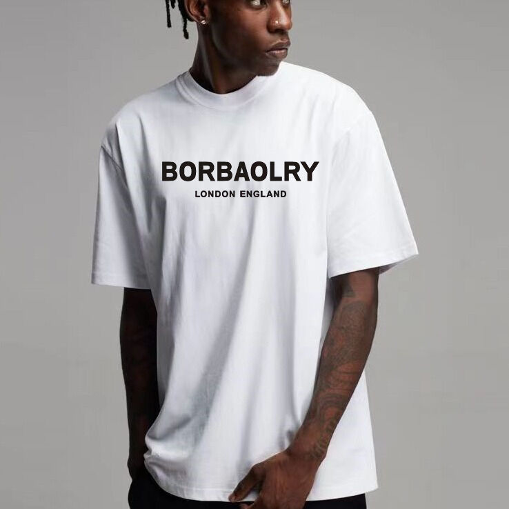 220 Gsm Camiseta de algodón de alta calidad Camiseta de hombro de gran tamaño Camiseta al por mayor Camisetas personalizadas para hombres