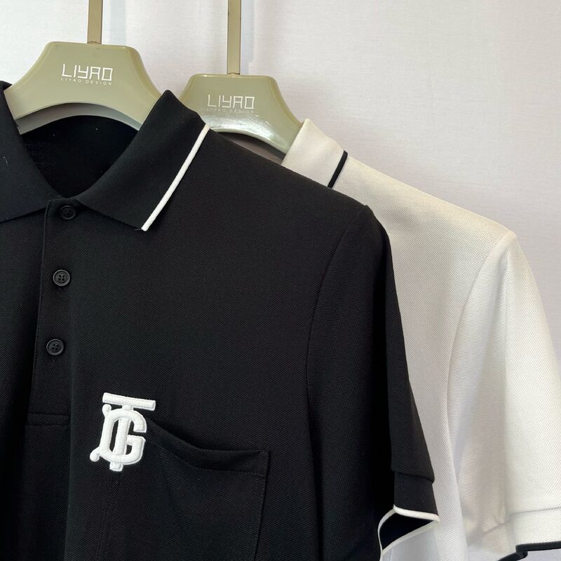 Logotipo masculino - Camisa de polo bordada.