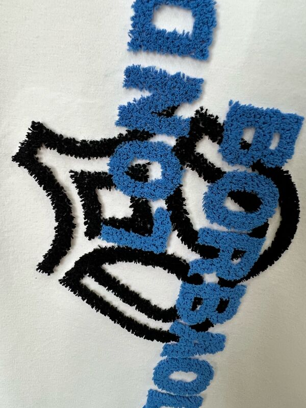 Camiseta Blanca para Hombre, Estampado de Letras Flock, Manga Corta Casual 100% Algodón Camiseta para Hombre