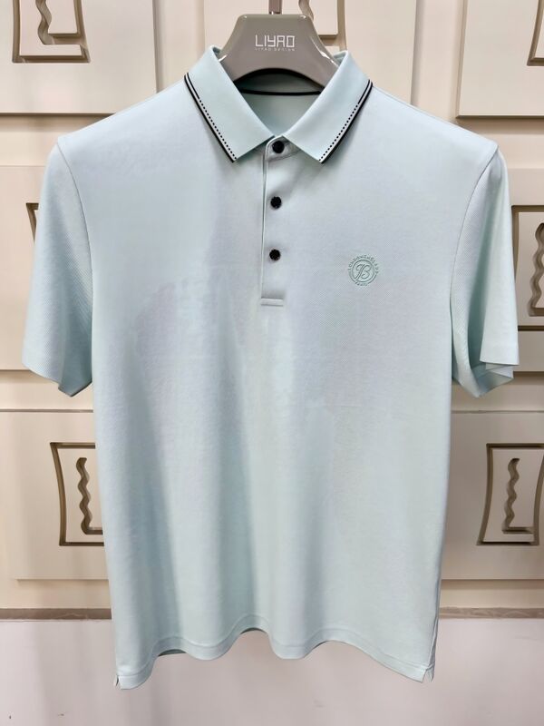 Polos de Lujo para Hombre | Diseño Minimalista con Cuello en Contraste, Camiseta de Hombre de Alta Calidad, Camiseta Profesional de Fábrica