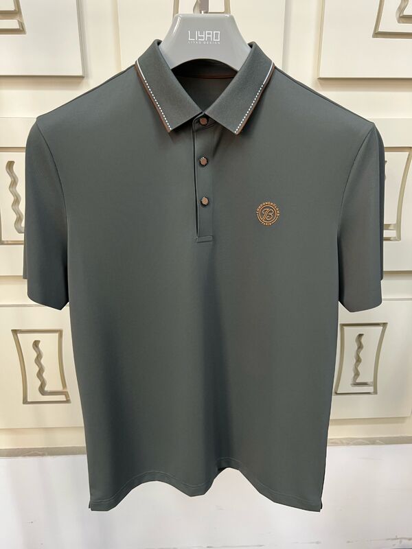 Polos de Lujo para Hombre | Diseño Minimalista con Cuello en Contraste, Camiseta de Hombre de Alta Calidad, Camiseta Profesional de Fábrica