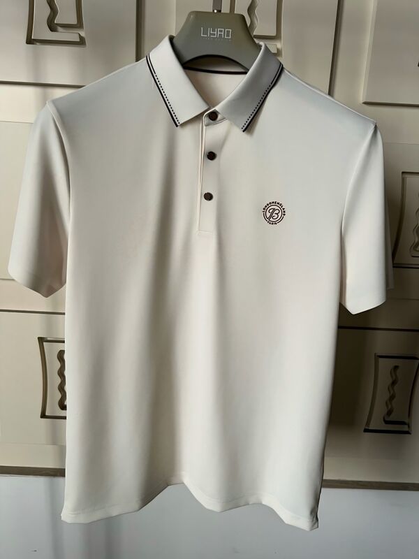 Polos de Lujo para Hombre | Diseño Minimalista con Cuello en Contraste, Camiseta de Hombre de Alta Calidad, Camiseta Profesional de Fábrica