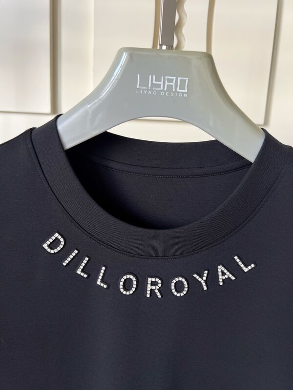 Camisetas de cuello redondo | Camiseta para hombre con logo de pedrería y diseño gráfico, fabricación OEM/ODM