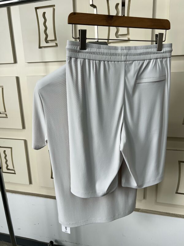 Vestidos deportivos para hombres Gris claro corto - Manga superior y pantalones, transpirable y cómoda camiseta para hombres