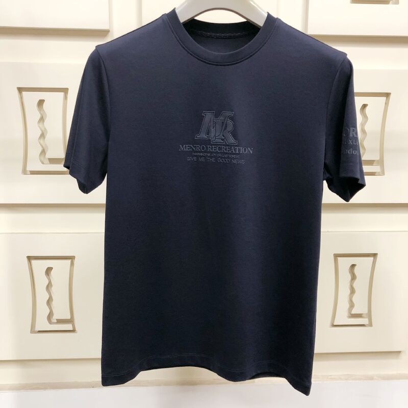 Camisetas Premium de Algodón Orgánico para Hombre con Logo en Relieve, Tejido Suave y Transpirable para Uso Casual y de Negocios Camiseta para Hombre