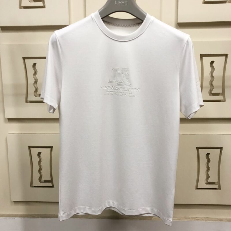 Camisetas Premium de Algodón Orgánico para Hombre con Logo en Relieve, Tejido Suave y Transpirable para Uso Casual y de Negocios Camiseta para Hombre