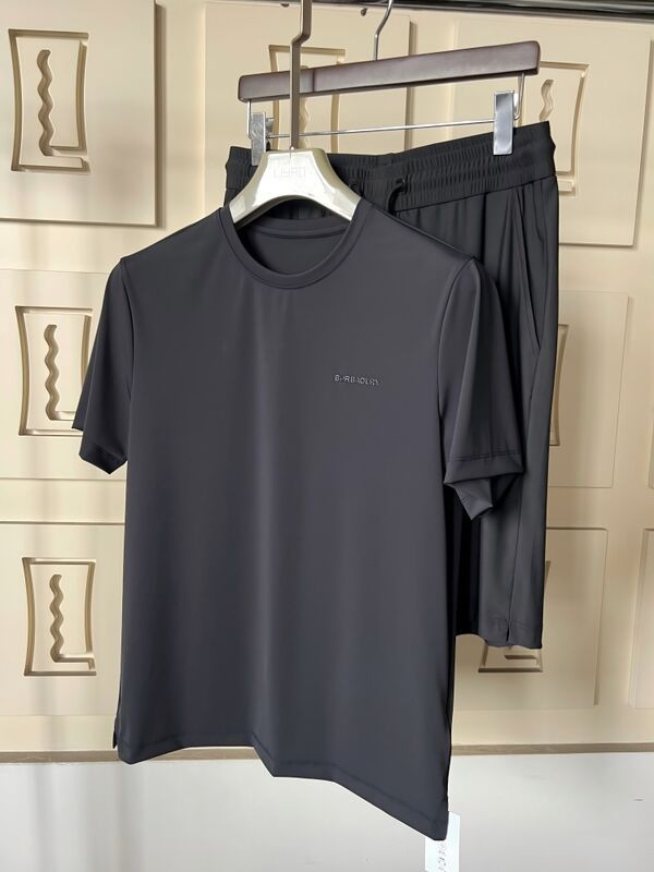 Oferta especial Conjuntos de polo de manga corta para hombre de verano transpirables, lisos y ligeros, tejido de poliéster/algodón