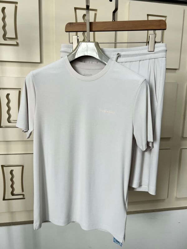 Oferta especial Conjuntos de polo de manga corta para hombre de verano transpirables, lisos y ligeros, tejido de poliéster/algodón