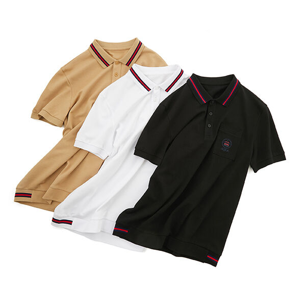 Cosería exquisita Amigable a la piel Blanco Negro Esencial de algodón Camisas de polo sencillas Hombres con logotipo personalizado Etiqueta bordado Casual