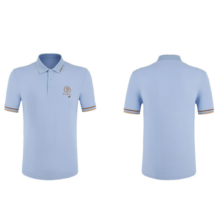 2026 Rebajas de temporada Camiseta Polo de Algodón para Hombre Color Personalizado Azul Blanco Polo Bordado y Estampado