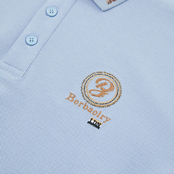 2026 Rebajas de temporada Camiseta Polo de Algodón para Hombre Color Personalizado Azul Blanco Polo Bordado y Estampado