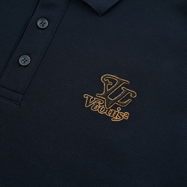 Camisa Polo de Diseñador Profesional para Hombre de Manga Larga Anti-arrugas de Alta Calidad para el Trabajo, Algodón Transpirable, Bordado Seco