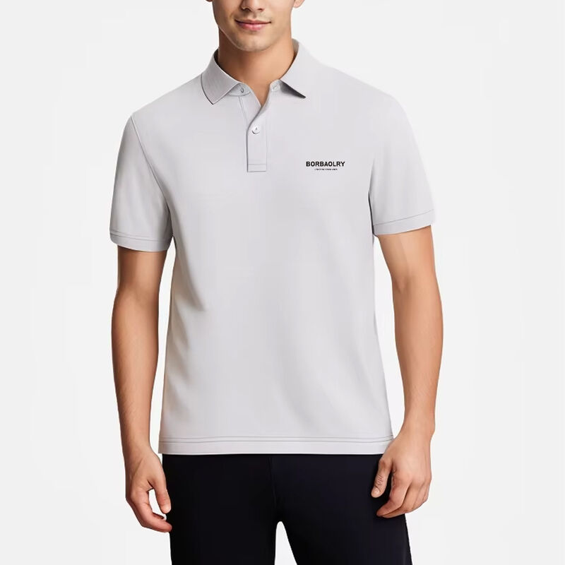 Camiseta de golf de alta calidad para hombres de color sólido con manga corta Camiseta suave, cómoda, de material de algodón