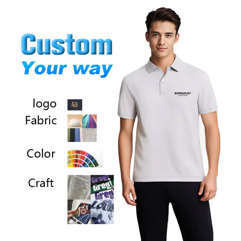 Camiseta de golf de alta calidad para hombres de color sólido con manga corta Camiseta suave, cómoda, de material de algodón