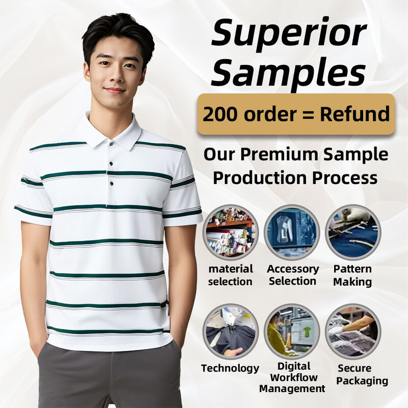 Envío rápido camisa de polo de gran tamaño con rayas nueva tendencia de moda camisas de polo personalizadas