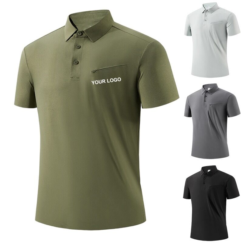 Camisa Polo Deportiva Casual de Negocios para Hombre y Mujer, Camisas Polo Bordadas y Estampadas Personalizadas, Botón de Longitud Corta, Calidad Hecha