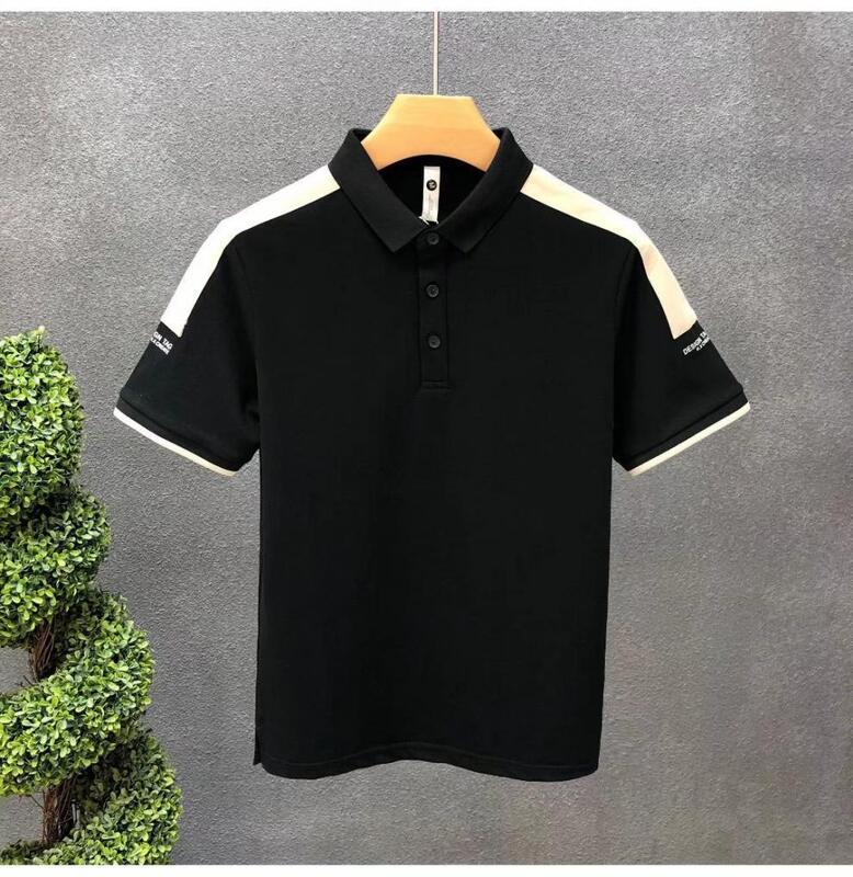 Camisa Polo Estampada para Hombre Nueva Camisetas Polo Lisas para Hombre Camisas Polo Lisas Bordadas de Manga Corta Casuales