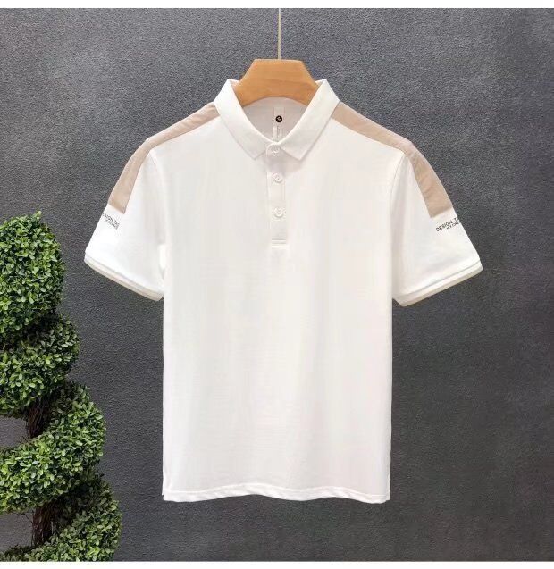 Camisa Polo Estampada para Hombre Nueva Camisetas Polo Lisas para Hombre Camisas Polo Lisas Bordadas de Manga Corta Casuales