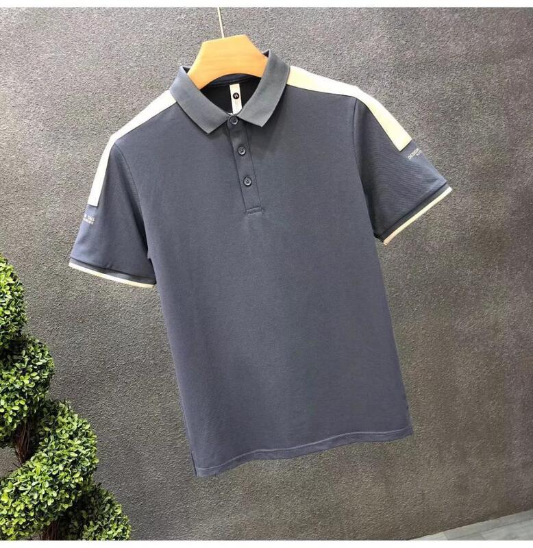 Camisa Polo Estampada para Hombre Nueva Camisetas Polo Lisas para Hombre Camisas Polo Lisas Bordadas de Manga Corta Casuales