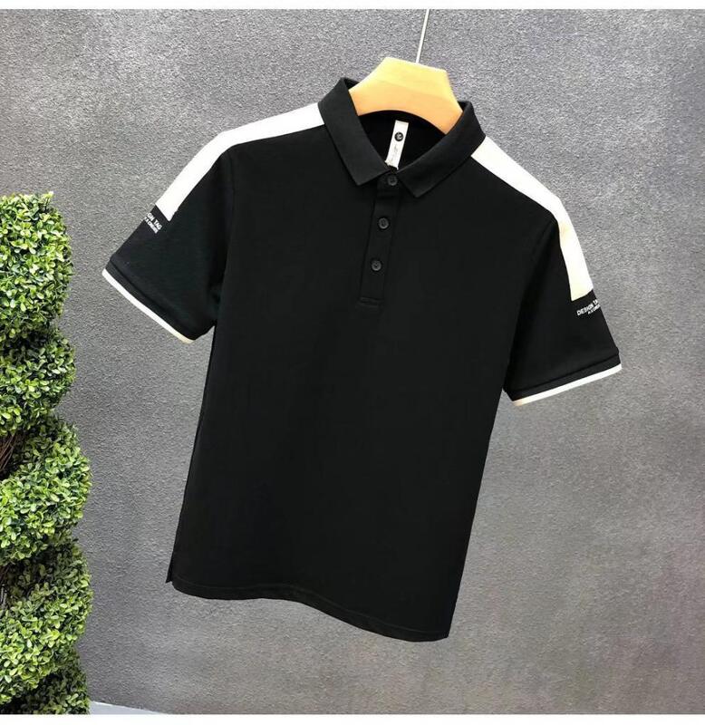 Camisa Polo Estampada para Hombre Nueva Camisetas Polo Lisas para Hombre Camisas Polo Lisas Bordadas de Manga Corta Casuales
