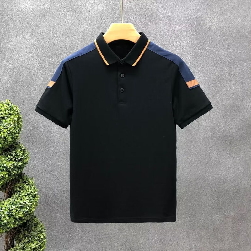 Camiseta personalizada para hombre con solapas de colorblock, polo bordado para grupo, polo liso personalizado con logo