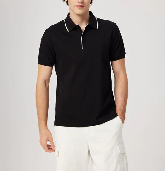 Primavera y verano Nuevo negocio ligero Manga corta Camisa de polo masculina