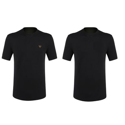 Short Sleeve Custom Men'S T Shirts Black Printed Anti Pilling